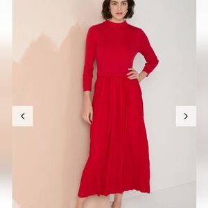 Nic + Zoe Kira Funnel Neck Ribbed Texture Sweater Maxi Dress Size M NWT